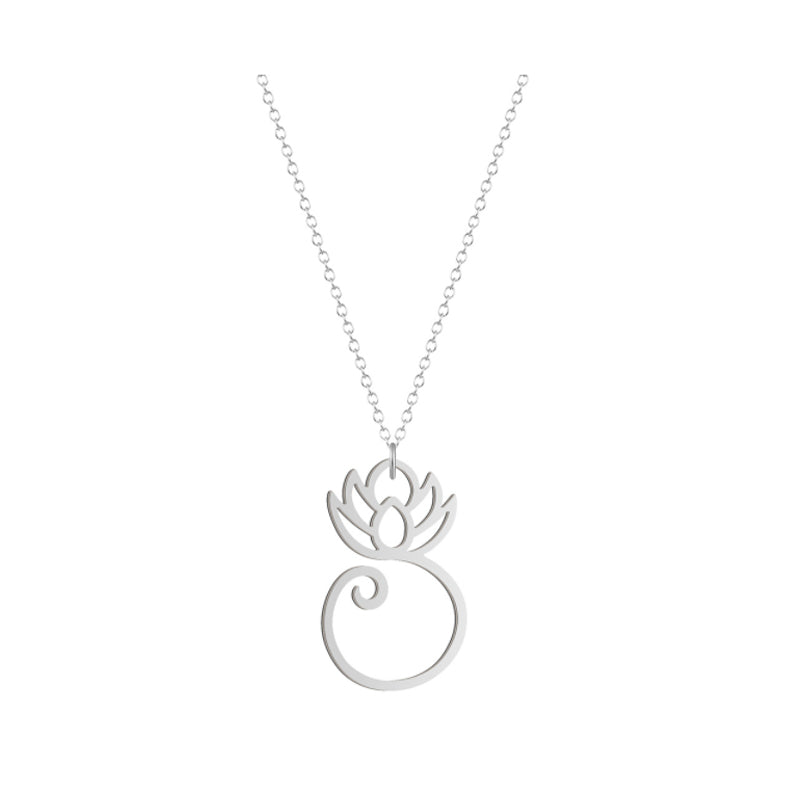 Women Lotus shiny Necklace