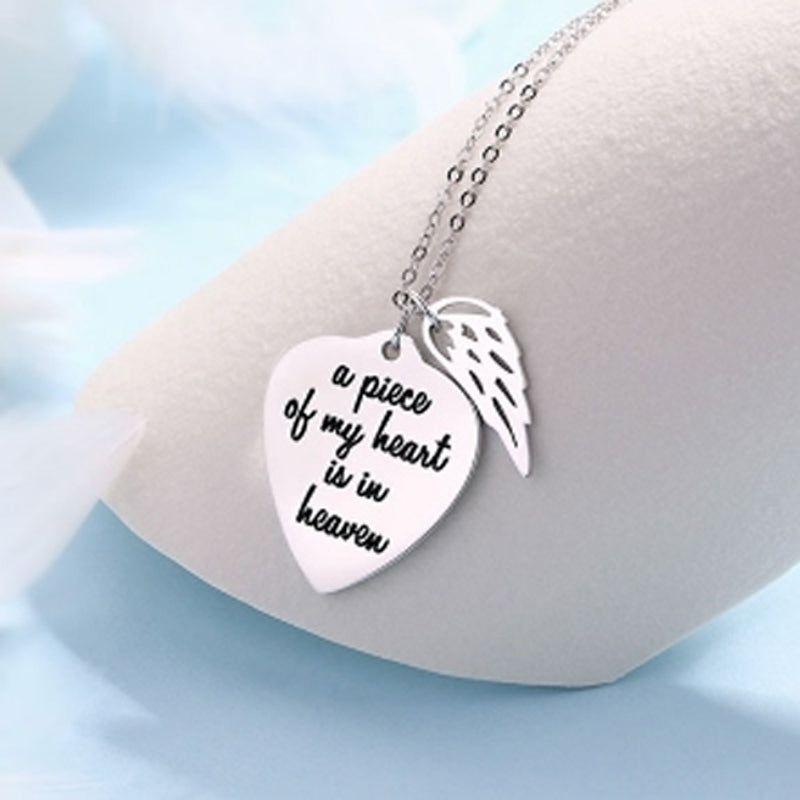 "A Piece of my Heart is in Heaven" Necklace