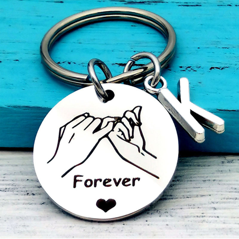 Stainless Steel Love Forever Keychain