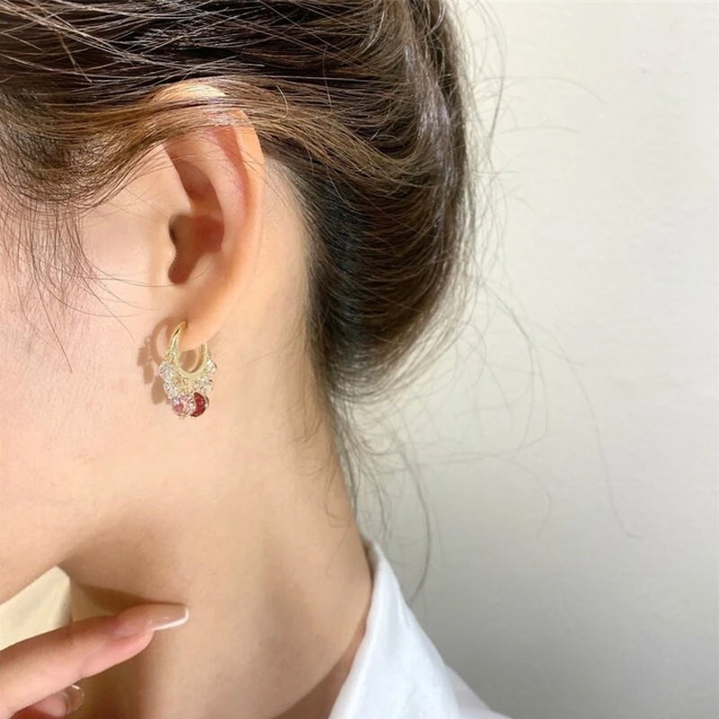 Shiny Diamon Drop Earrings