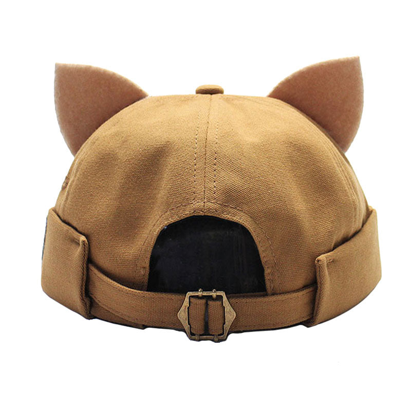 Brimless Docker Cat Ears Hat