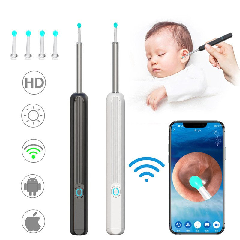 Wi -Fi Visible Wax Elimination Spoon, USB HD Load Otoscope