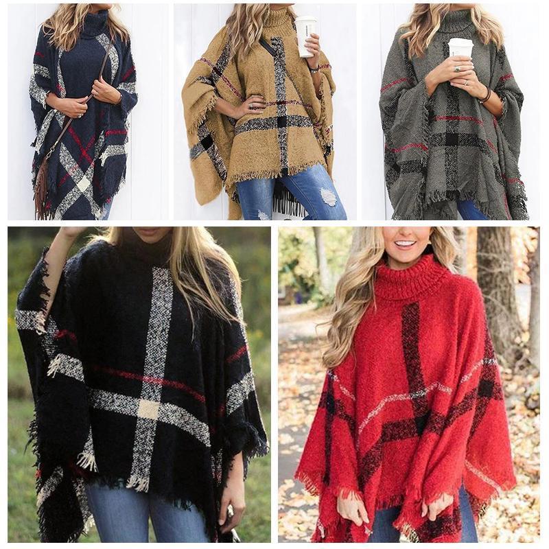 Lattice Cloak Poncho Sweater