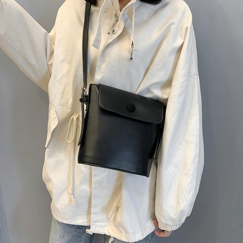 Women's Leather Bucket Bag