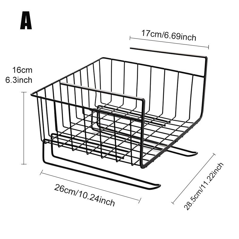 Storage Basket Kitchen Metal Hanging Rack