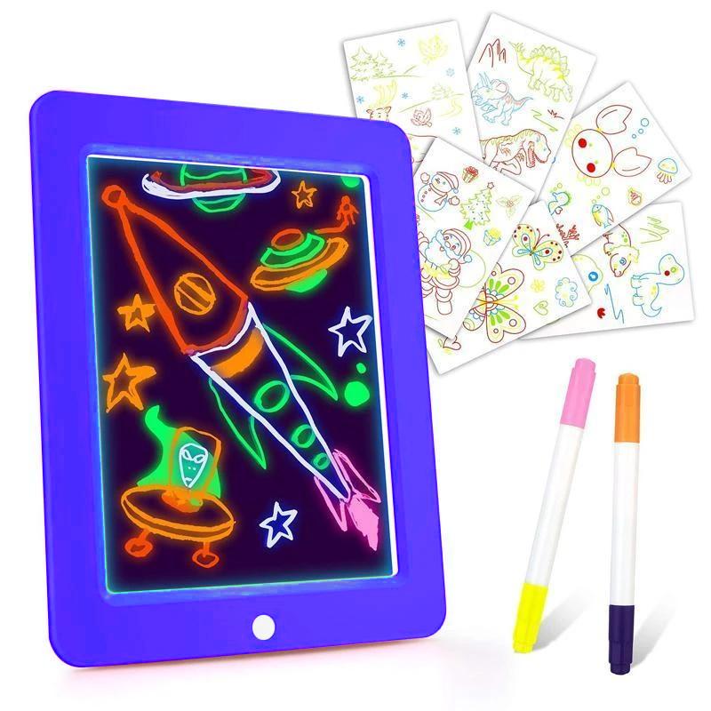 3D LED Luminous Magic Drawing Pad Toys