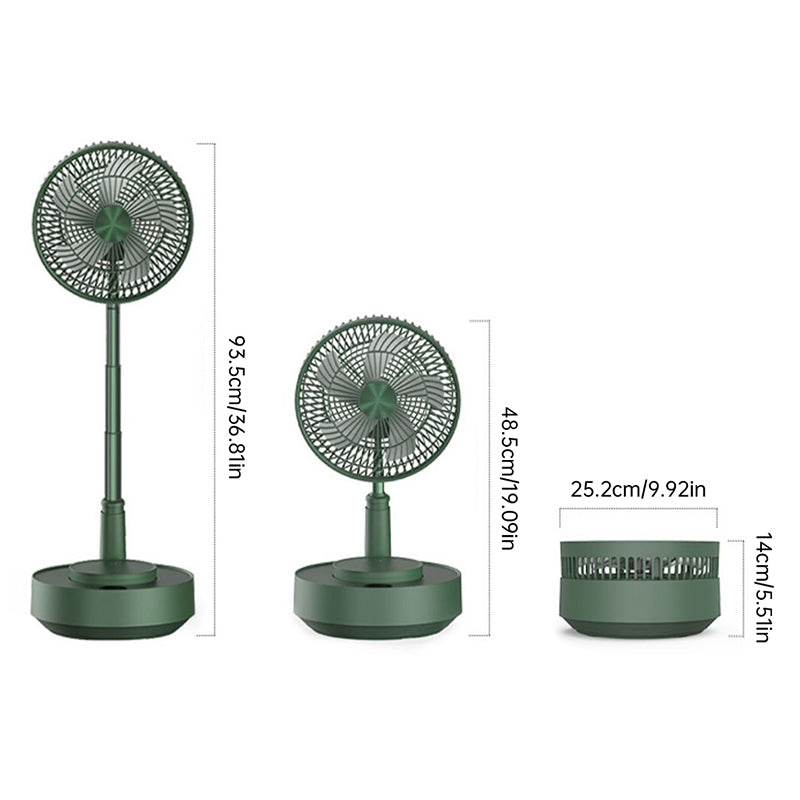 Telescopic Folding Fan(Rechargeable 2000mAh)