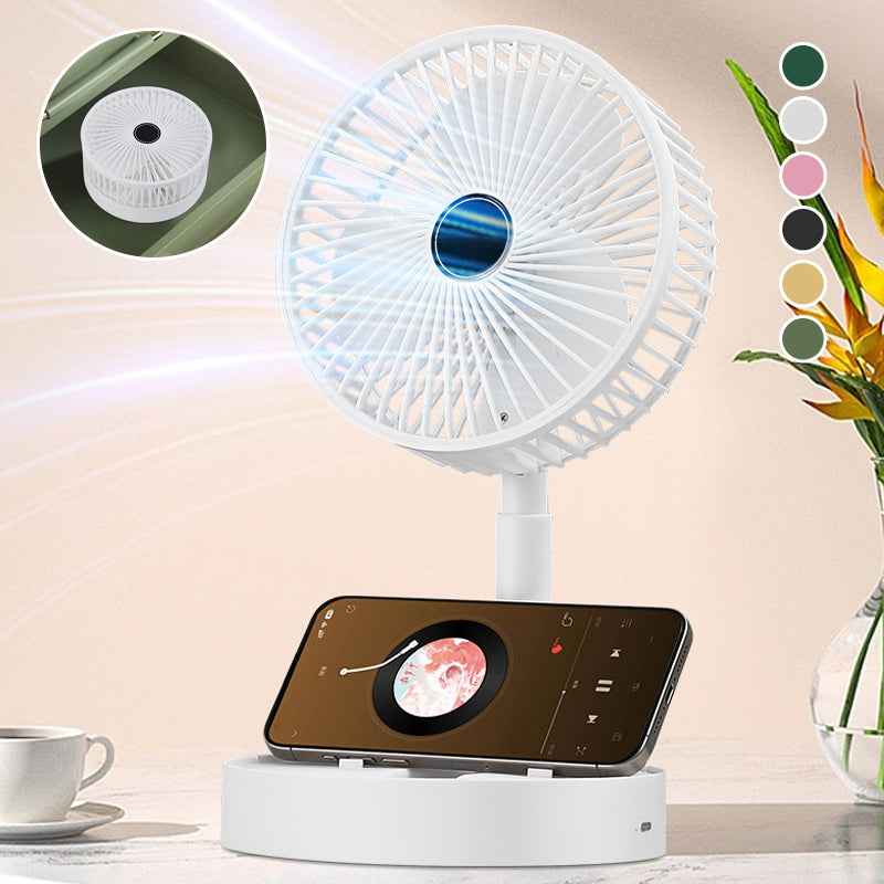 Telescopic Folding Fan(Rechargeable 2000mAh)